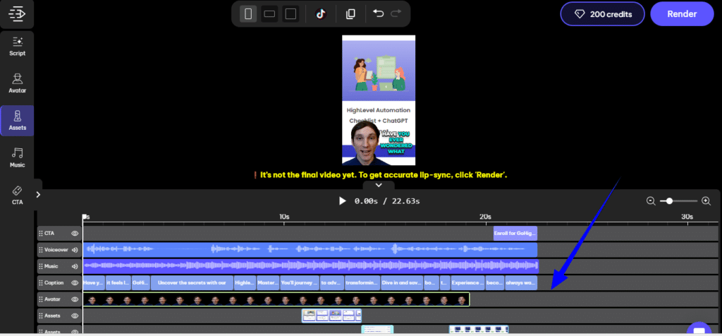 Trim and Edit the video if needed.