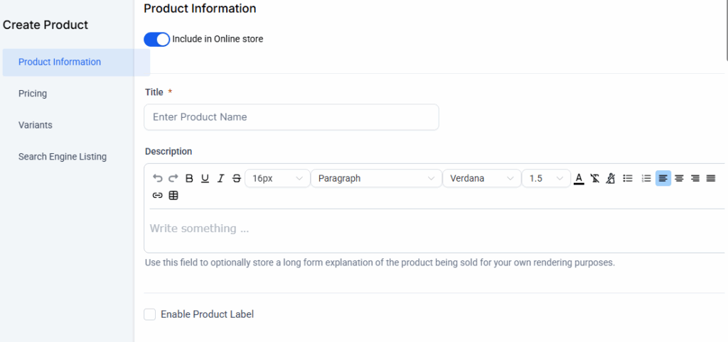 Highlevel products screenshot